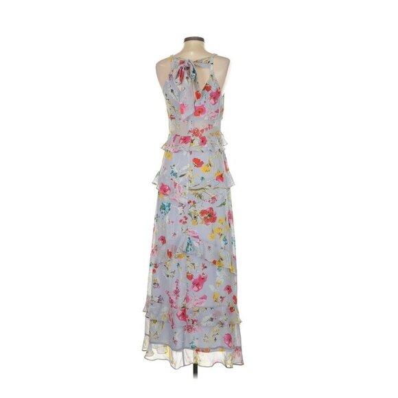 Rachel Rachel Roy Chic Flora Ruffled Bow Back Maxi Dress Size 4 - Picture 4 of 7